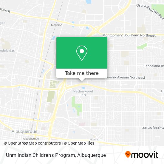 Unm Indian Children's Program map