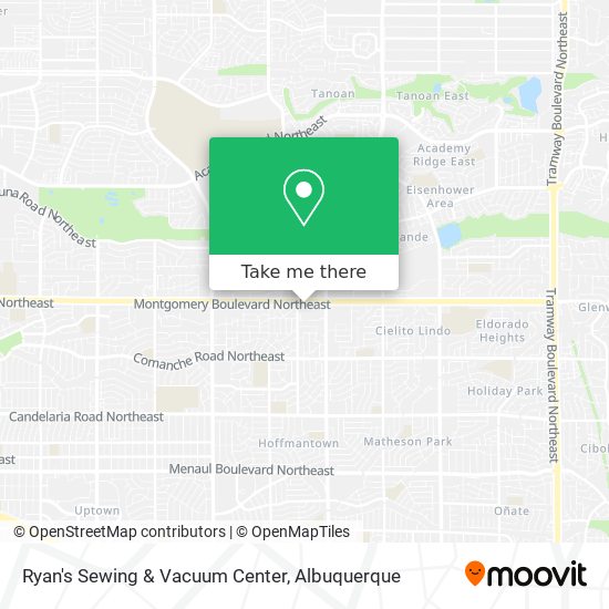Mapa de Ryan's Sewing & Vacuum Center