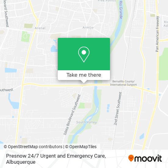 Presnow 24 / 7 Urgent and Emergency Care map