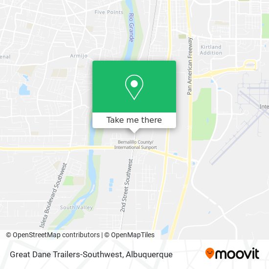 Mapa de Great Dane Trailers-Southwest