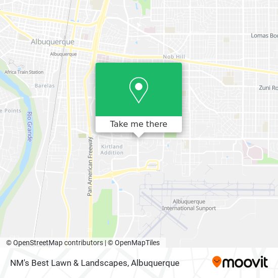 NM's Best Lawn & Landscapes map