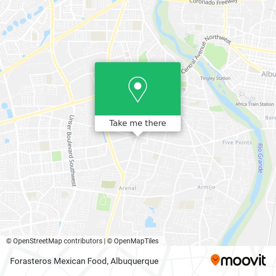 Mapa de Forasteros Mexican Food