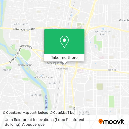 Mapa de Unm Rainforest Innovations (Lobo Rainforest Building)