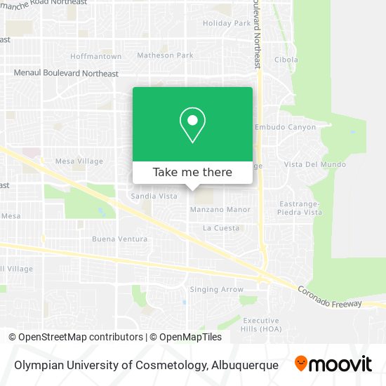 Mapa de Olympian University of Cosmetology