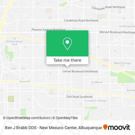 Ben J Brabb DDS - New Mexuco Center map