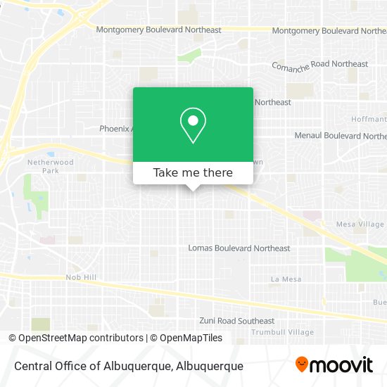 Central Office of Albuquerque map
