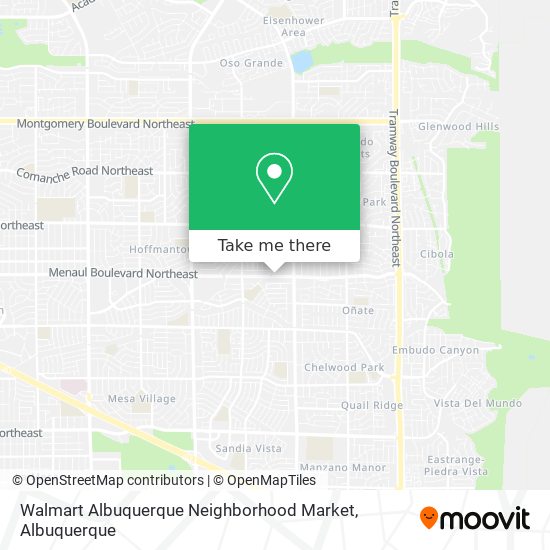 Walmart Albuquerque Neighborhood Market map