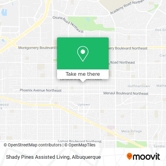 Shady Pines Assisted Living map