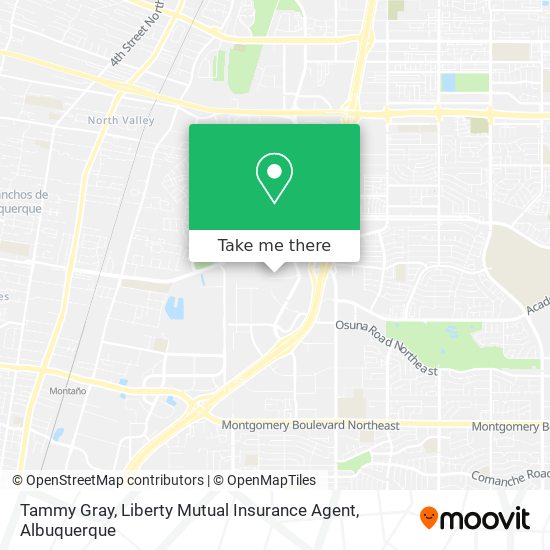 Mapa de Tammy Gray, Liberty Mutual Insurance Agent