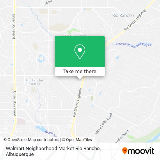Mapa de Walmart Neighborhood Market Rio Rancho