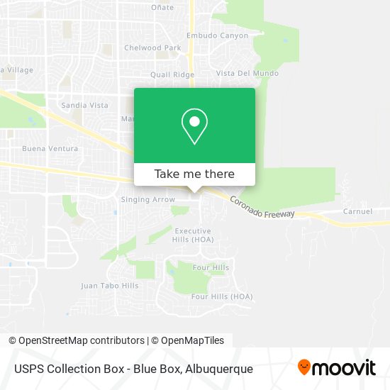 USPS Collection Box - Blue Box map