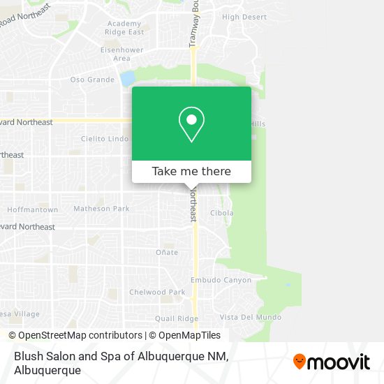 Blush Salon and Spa of Albuquerque NM map
