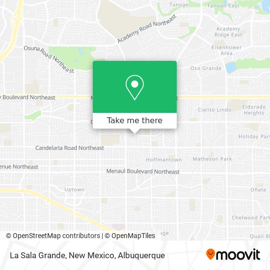 La Sala Grande, New Mexico map