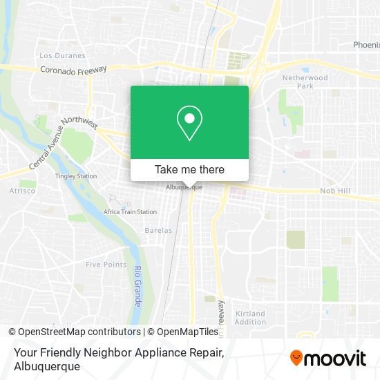 Your Friendly Neighbor Appliance Repair map