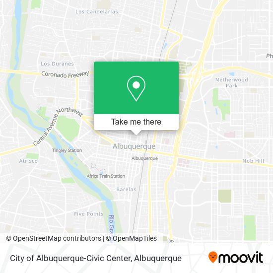 City of Albuquerque-Civic Center map