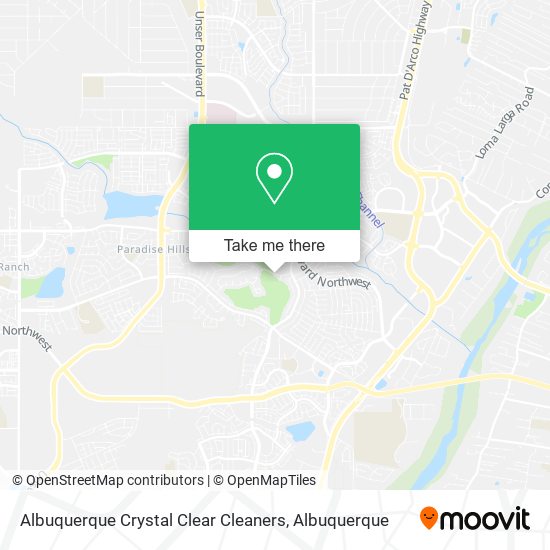 Mapa de Albuquerque Crystal Clear Cleaners