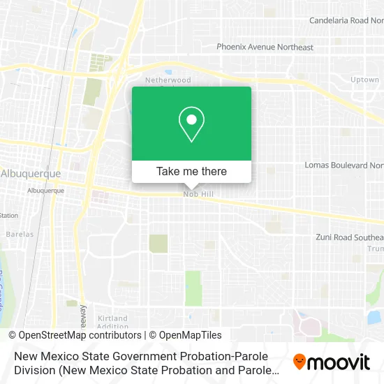 New Mexico State Government Probation-Parole Division map
