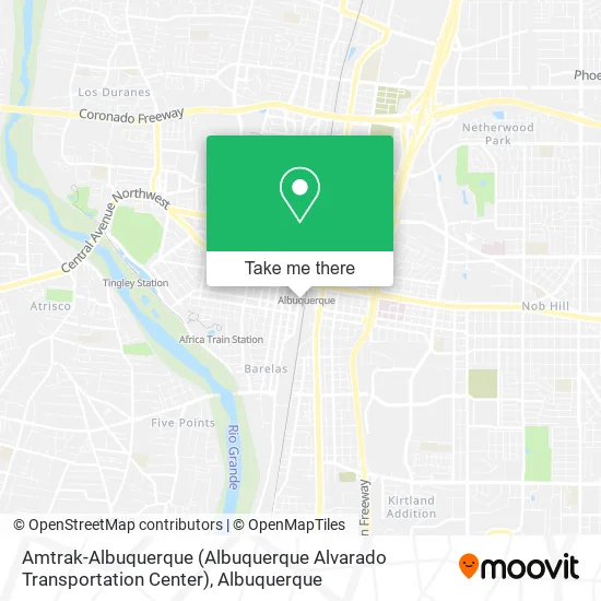 Amtrak-Albuquerque (Albuquerque Alvarado Transportation Center) map