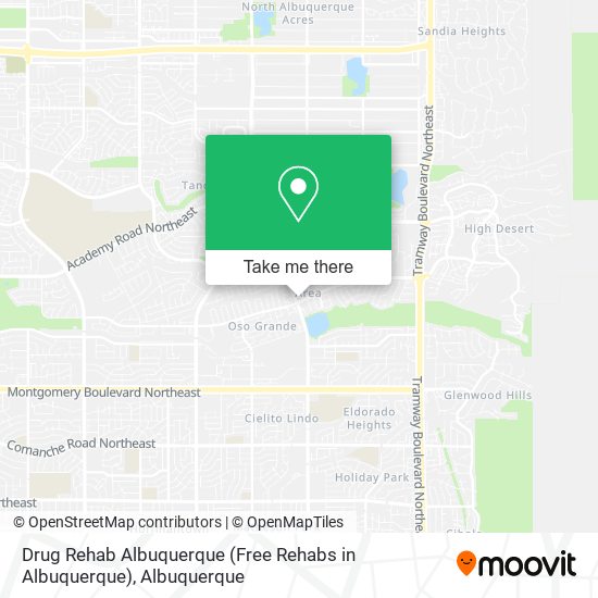 Mapa de Drug Rehab Albuquerque (Free Rehabs in Albuquerque)