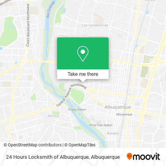 24 Hours Locksmith of Albuquerque map