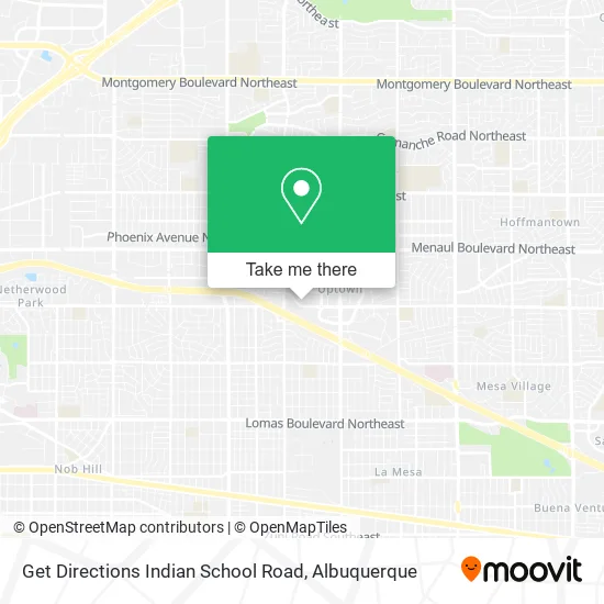 Get Directions Indian School Road map