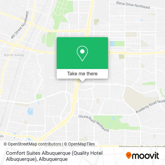 Mapa de Comfort Suites Albuquerque (Quality Hotel Albuquerque)