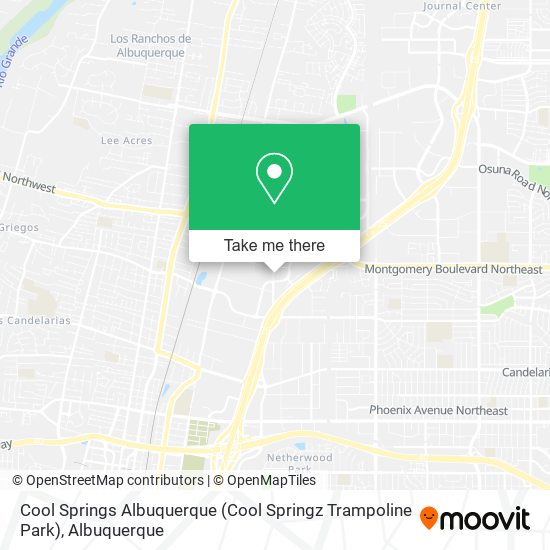 Mapa de Cool Springs Albuquerque (Cool Springz Trampoline Park)