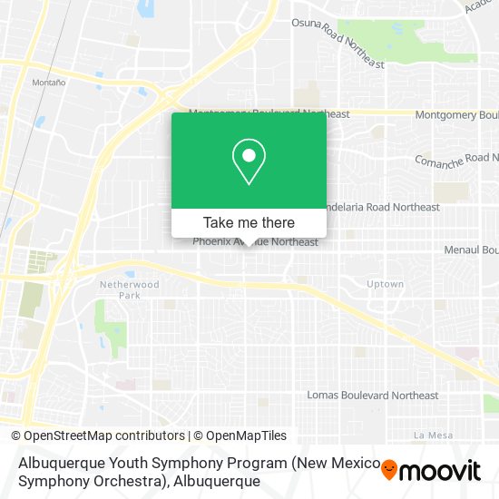 Mapa de Albuquerque Youth Symphony Program (New Mexico Symphony Orchestra)