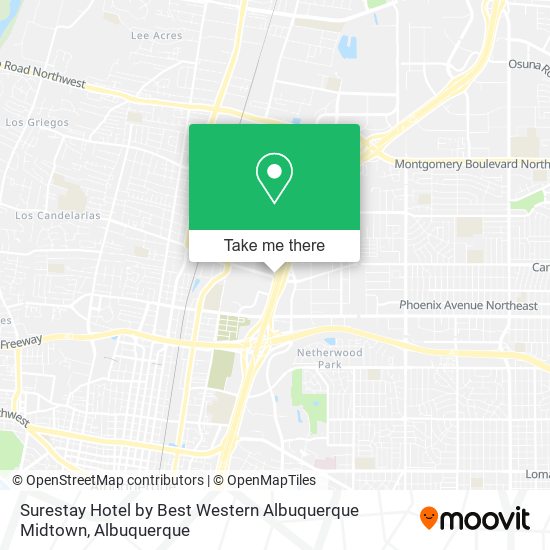 Mapa de Surestay Hotel by Best Western Albuquerque Midtown