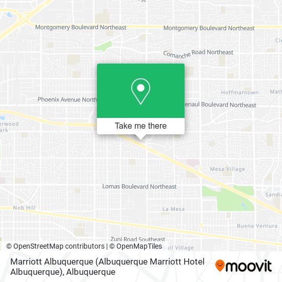 Marriott Albuquerque (Albuquerque Marriott Hotel Albuquerque) map