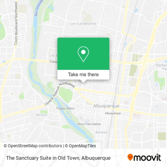 The Sanctuary Suite in Old Town map