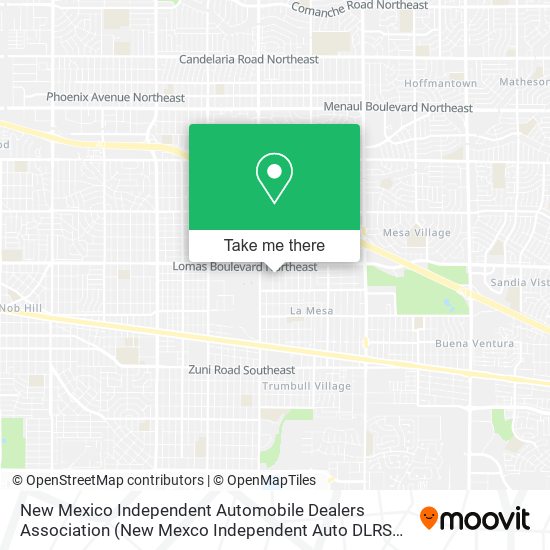 New Mexico Independent Automobile Dealers Association (New Mexco Independent Auto DLRS Association) map