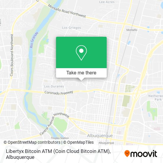 Mapa de Libertyx Bitcoin ATM (Coin Cloud Bitcoin ATM)