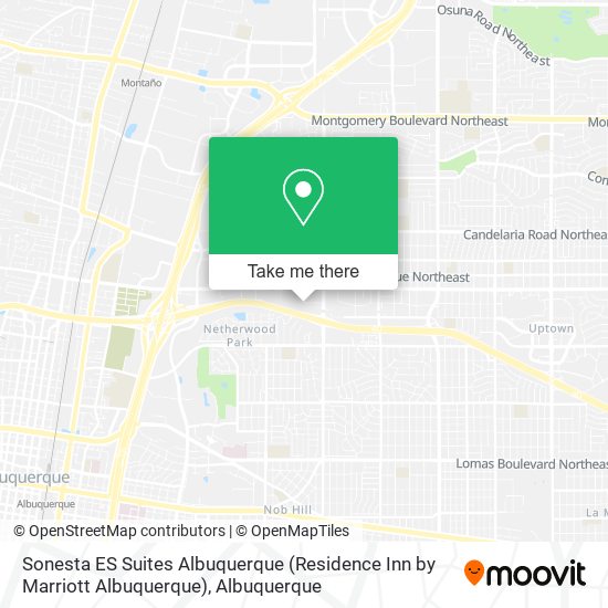 Mapa de Sonesta ES Suites Albuquerque (Residence Inn by Marriott Albuquerque)