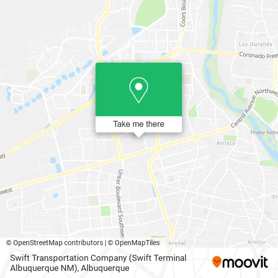 Mapa de Swift Transportation Company (Swift Terminal Albuquerque NM)