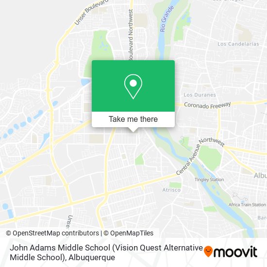 John Adams Middle School (Vision Quest Alternative Middle School) map