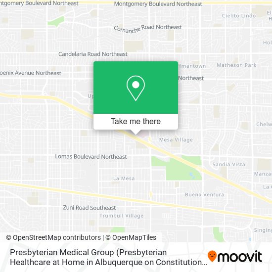 Presbyterian Medical Group (Presbyterian Healthcare at Home in Albuquerque on Constitution Pl) map