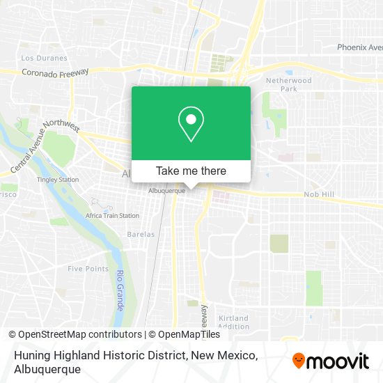 Huning Highland Historic District, New Mexico map