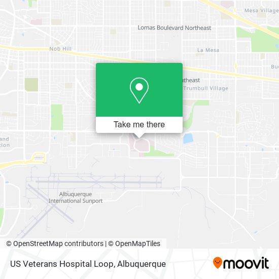 US Veterans Hospital Loop map