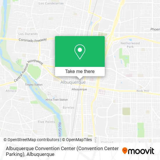 Mapa de Albuquerque Convention Center (Convention Center Parking)