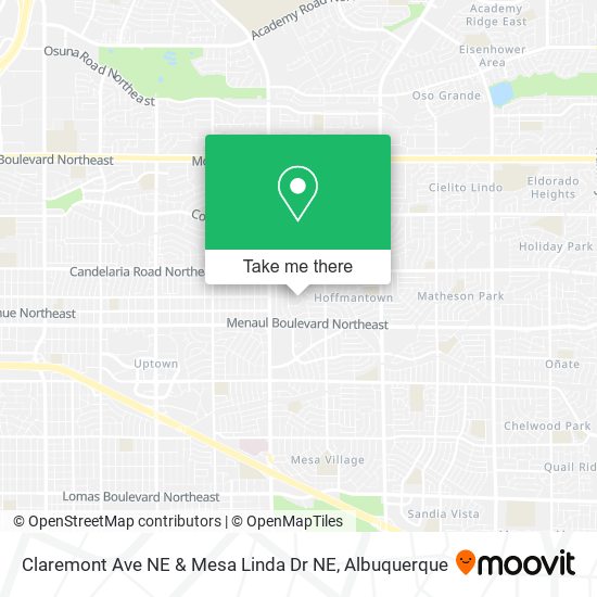 Claremont Ave NE & Mesa Linda Dr NE map
