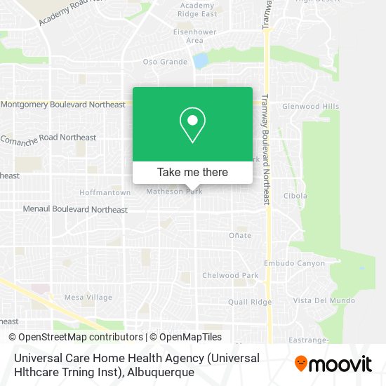 Mapa de Universal Care Home Health Agency (Universal Hlthcare Trning Inst)