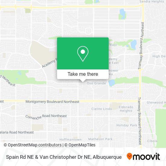 Spain Rd NE & Van Christopher Dr NE map