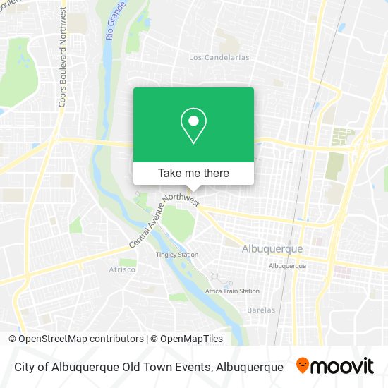 Mapa de City of Albuquerque Old Town Events