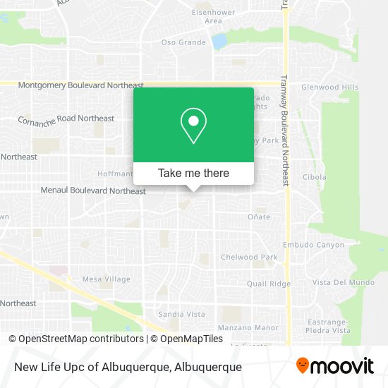 New Life Upc of Albuquerque map