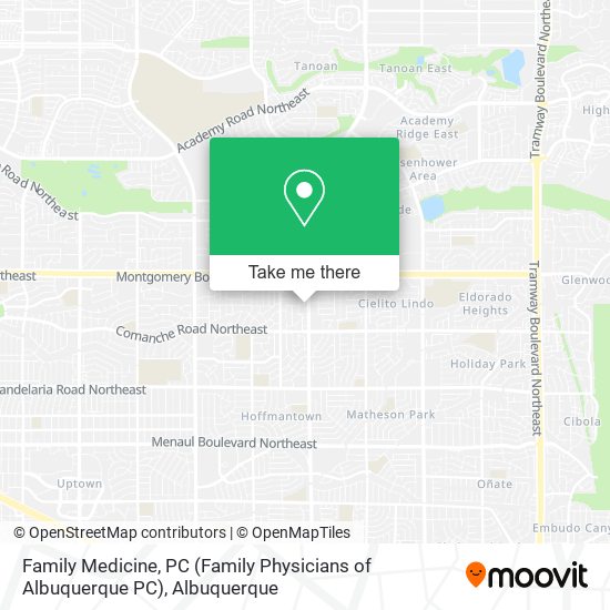 Mapa de Family Medicine, PC (Family Physicians of Albuquerque PC)