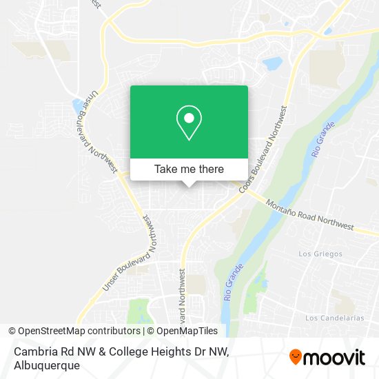 Cambria Rd NW & College Heights Dr NW map