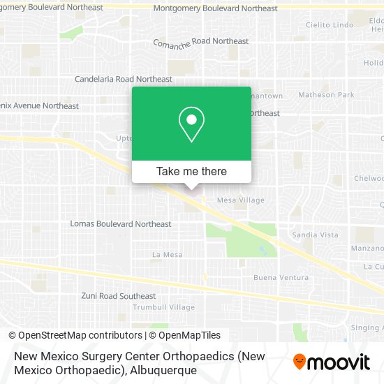 New Mexico Surgery Center Orthopaedics (New Mexico Orthopaedic) map