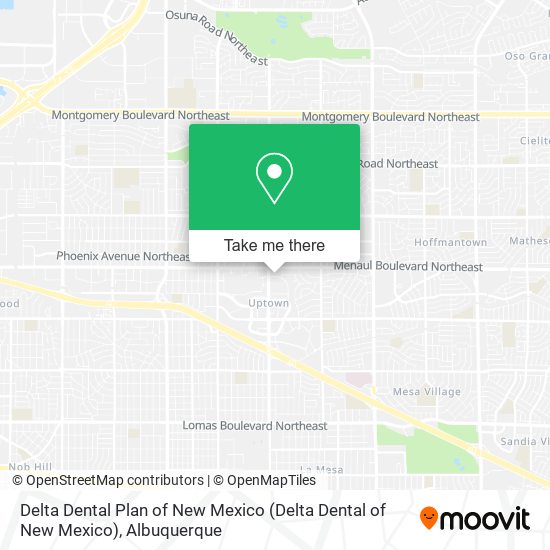 Delta Dental Plan of New Mexico map