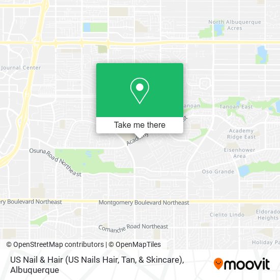 Mapa de US Nail & Hair (US Nails Hair, Tan, & Skincare)